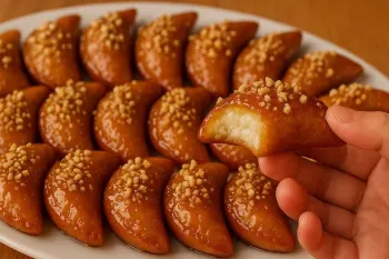 طرز تهیه شیرین ساده و خوشمزه فقط با آرد و آب / بدون تخم مرغ، بدون فر، طعم خامه ای