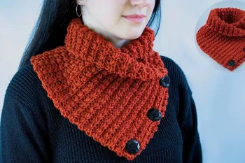 آموزش بافت یه شال گردن گرم و خوشگل که با قلاب بافی درست میشه