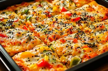 طرز تهیه خوراک سبزیجات آبدار با سیب زمینی و پنیر! خوشمزه تر از پیتزا