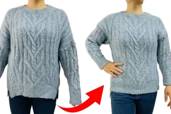 نحوه کوچک کردن سایز ژاکت از XL به S / چگونه بافت شل شده را درست کنیم ؟