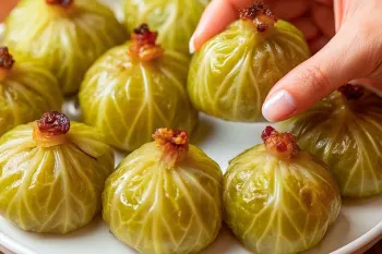 طرز تهیه دلمه کلم / پیچاندن کلم بدون شل شدن و وا رفتن