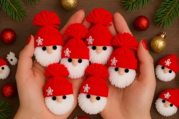 آموزش ساخت جا کلیدی بابانوئل با رول دستمال! ایده عالی برای کسب درآمد