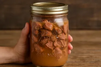 طرز تهیه کنسرو گوشت خونگی با ماندگاری یکساله!