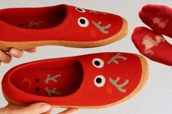 آموزش دوخت کفش کفی دار فقط با جوراب های قدیمی