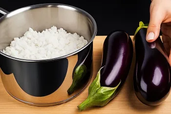 طرز تهیه شام سالم در 15 دقیقه!1 پیمانه برنج و 2 بادمجان!