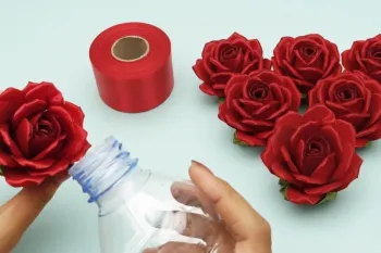 کاردستی آسان گل رز با روبان ساتن با ترفندهای ساده