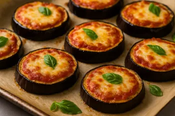 طرز تهیه بادمجان پیتزایی بدون سرخ کردن؛ خوشمزه تر از خود پیتزا!