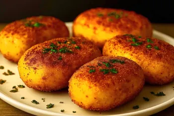 سیب زمینی و ۲ عدد تخم مرغ دارید؟ طرز تهیه کوکو پفکی و ترد در ۲ دقیقه