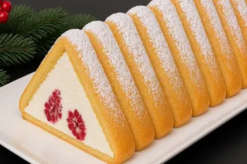 طرز تهیه کیک کریسمس بدون نیاز به پخت، فوق العاده آسان