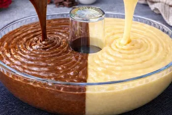 طرز تهیه کیک ۲ رنگ پوک فقط در ۵ دقیقه / وقتی وقت نداری زود درست میشه
