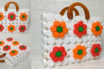 دیگه درب بطری را دور نریزید / نحوه ساخت ساک خرید با درب بطری نوشابه