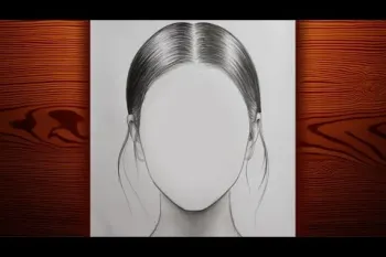 آموزش گام به گام نقاشی چهره پرتره زن واقعی با مداد