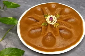 طرز تهیه حلوا زعفرانی مجلسی با تمام نکات / بدون روغن پس دادن