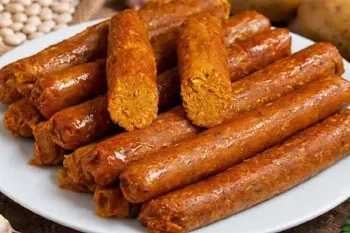 طرز تهیه سوسیس خانگی با لوبیا و بخار آب / جایگزین پروتئینی بجای سوسیس های بازاری!