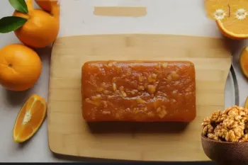طز تهیه حلوا ژله ای نرم و گردویی ترد با آب پرتقال