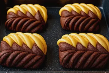 طرز تهیه شیرینی دورنگ خیلی ساده برای سال نو