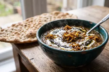 طرز تهیه بزقرمه اقتصادی کرمانی برای چهار نفر با ۱.۵ عدد ران مرغ متوسط