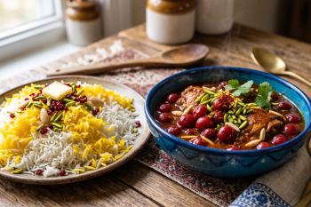 طرز تهیه خورشت آلبالو مجلسی با مرغ + فوت وفن ملس شدن طعم خورش