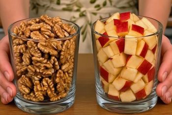 طرز تهیه کیک سریع و آسان با سیب و گردو بدون نیاز به فر