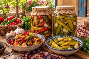 طرز تهیه ۲ مدل ترشی فلفل ۱۰ دقیقه ای بدون تلخی! کبابی و ساده