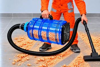 نحوه ساخت جاروبرقی کارگاهی با دبه آب و فن صنعتی