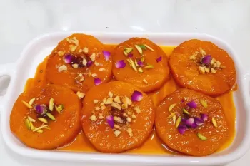 طرز تهیه بهترین و خوشمزه ترین روش پخت دسر کدو حلوایی آسان و سریع