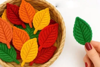 «آموزش بافت برگ قلاب بافی برای مبتدیان؛ طرحی ساده و پرکاربرد»