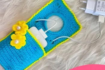 آموزش جذاب و کاربردی بافت هولدر موبایل با قلاب