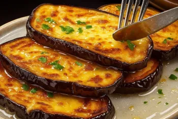 طرز تهیه بادمجان پنیری بدون سرخ کردن مناسب رژیم های سبک و گیاهی