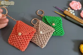 آموزش بافت کیف کوچک قلاب بافی بدون دوخت؛ مناسب برای مبتدی ها