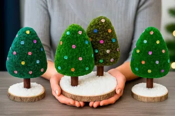 «آموزش آسان و سریع ساخت درختچه های تزئینی با کاموا »