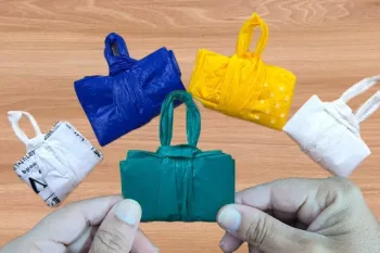 یک ایده ی ساده برای نظم دادن به کیسه های پلاستیکی در خانه