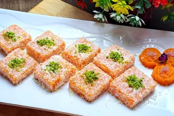 طرز تهیه لوکوم هویج دسر ترکی خوشمزه و آسان (فقط با ۳ ماده)