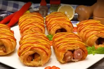 طرز تهیه غذای فوری با سوسیس / رولت سوسیس خوشمزه و سریع