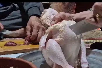 غذای روستایی در ایران؛ پخت خوراک جگر و سوپ مرغ روی آتش