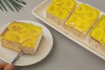دسر مجلسی و فوری با موز و ژله بدون نیاز به فر! آسان، سریع، خوشمزه