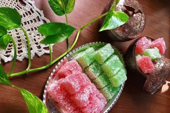 طرز تهیه راحت الحلقوم شیرینی ساده و خونگی