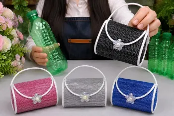 تبدیل بطری پلاستیکی به کیف دستی شیک 👜♻️ | ایده ای خلاقانه برای بازیافت و کاردستی