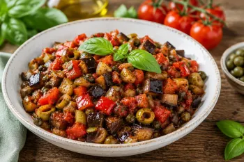 اگر بادمجان دوست دارید، این غذای ایتالیایی را حتماً امتحان کنید + طرز تهیه کاپوناتای بادمجان