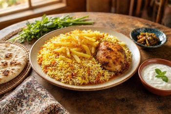 طرز تهیه قیمه پلو با مرغ به سبک مجلسی؛ نرم و خوشمزه