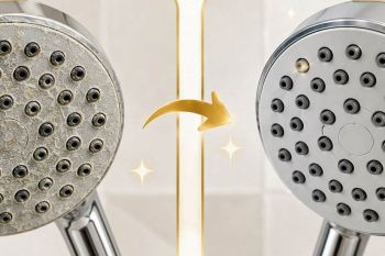 ترفند تمیز کردن سردوش حمام ؛ مثل روز اولش می شود
