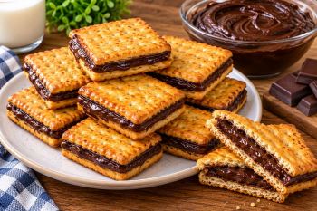 آموزش شیرینی بیسکویتی شکلاتی با مواد اولیه ساده و بدون فر