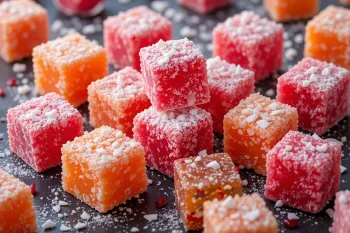 طرز تهیه لوکوم میوه ای شیرینی سنتی شب یلدا