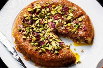 آموزش تهیه خاگینه خرما با زعفران