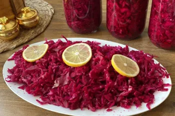 ترشی کلم بنفش به سبک رستورانی، یک روزه آماده میشه !