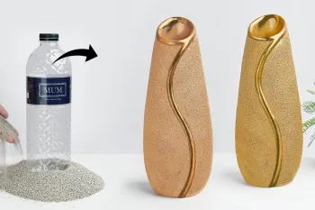 آموزش ساخت گلدان فانتزی با بطری پلاستیکی !