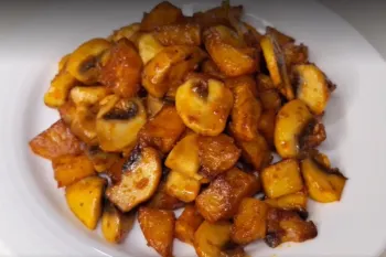 طرز تهیه خوراک سیب زمینی و قارچ | غذای اقتصادی و فوری !