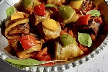 غذای خوشمزه و لذیذ و راحت با بادمجان / رولت بادمجان و گوشت !