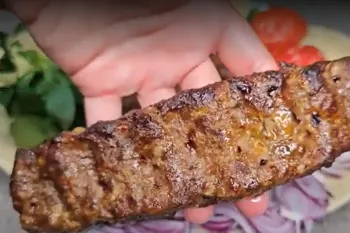 تهیه کباب کوبیده زعفرانی بدون سیخ در فر!
