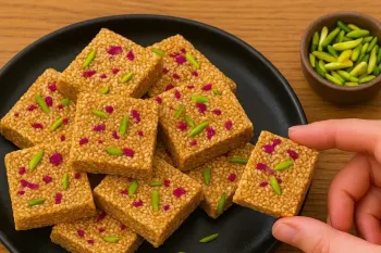 تهیه حلوا کنجدی ۳سوته؛ جایگزین مناسب قند برای کنار چای